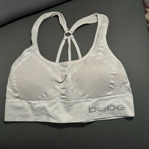 Bebe White XL Sports Bra